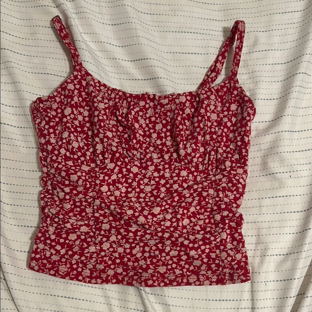 Floral Red Women's Top